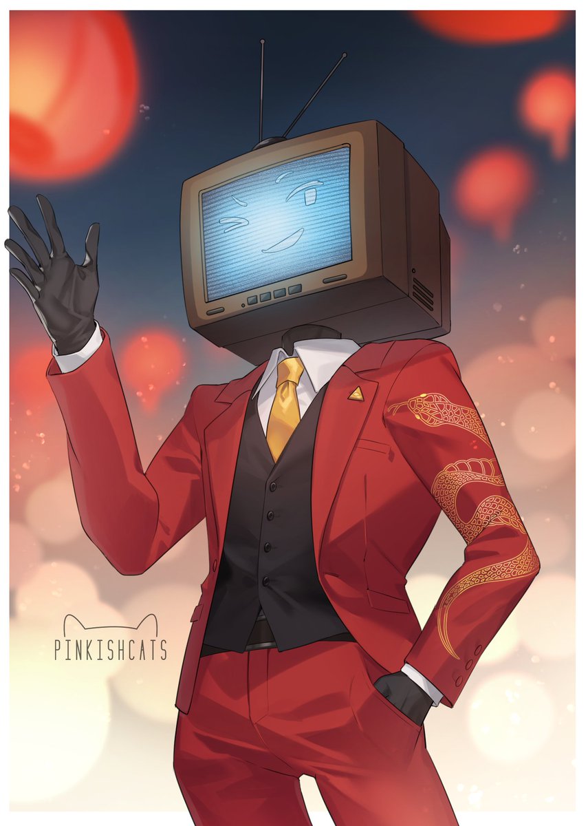 HalGlitchtex_VT's tweet photo. Been super excited to post this art celebrating lunar new year!! I think snakes suit the Illuminati, don't you?

Thanks so much to @pinkishcats
For the amazing work!!
#LunarNewYear #Vtuber #VTubersAreStillWatching #VtubersEN https://t.co/tQzGbXwkRs