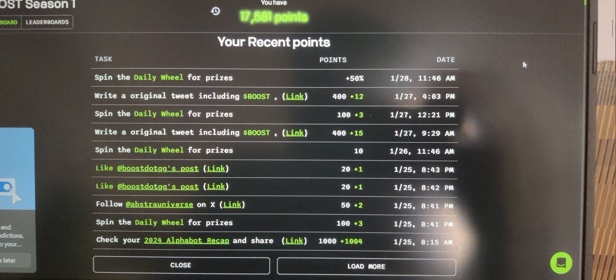 Sameerx010's tweet photo. Daily Reminder don't forget daily spin on @alphabot to get your daily $BOOST points.

Don't fade @alphabot , $BOOST, #ALPHABOT.

let me know in comment how much $BOOST you accumulated.

@BenjaminOnIP have you collect $BOOST ? https://t.co/gYwfRvOZIZ