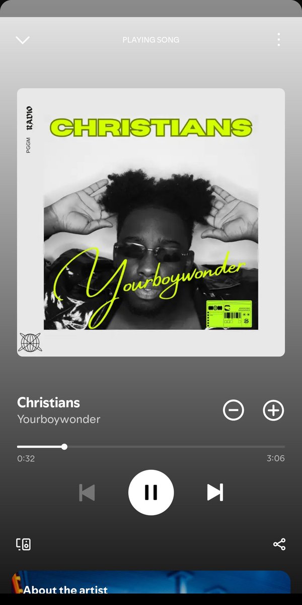 What are we listening to today ? 
Me: Christians by <a href="/ybwonderland/">YOURBOYWONDER</a>