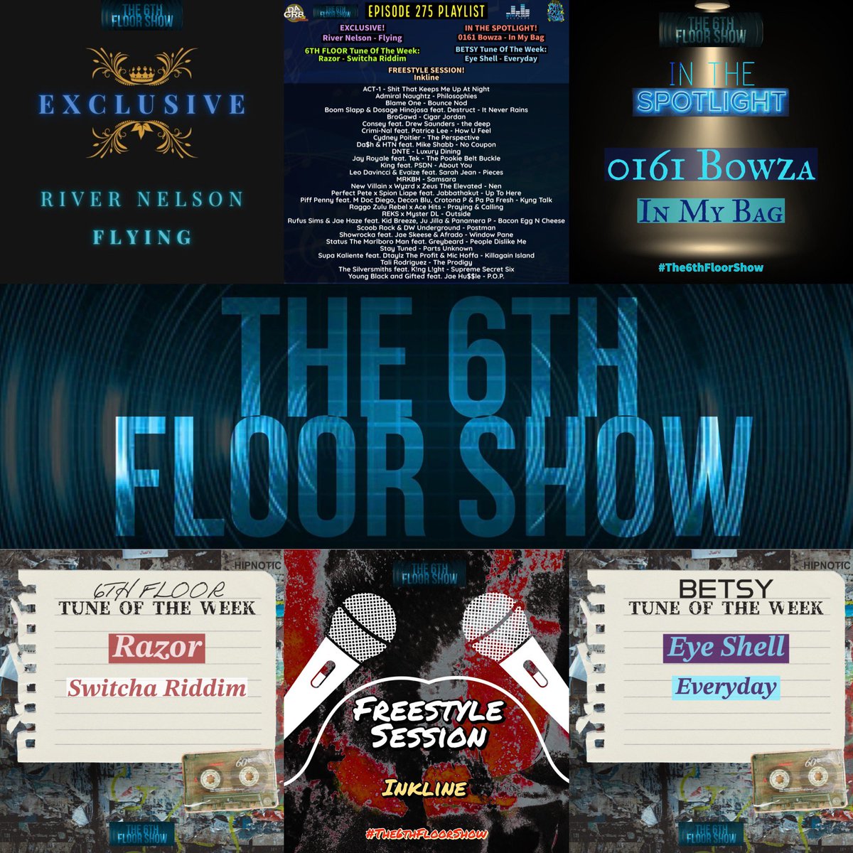 The6thFloorShow's tweet photo. Episode 275 #OutNow feat #Exclusive from @rivnel #InTheSpotlight from @0161Bowza &amp; #TuneOfTheWeek picks from @Razorartist &amp; @EYESHELL470692 #The6thFloorShow

https://t.co/uisE6k7MFA

https://t.co/WxvekAOt3z

https://t.co/m2Y18AwcNc

https://t.co/5zZNsd6c64 https://t.co/HAS585ZHcu