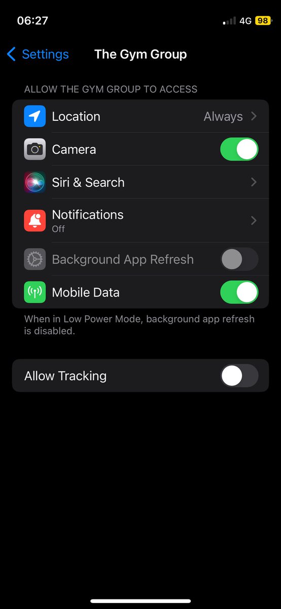 _sharon_m_'s tweet photo. @TheGymGroup location services are always on, I’ve deleted and reinstalled the app, standing right inside my gym, but the app don’t see that. It’s so annoying! https://t.co/Nx4hecIU0E