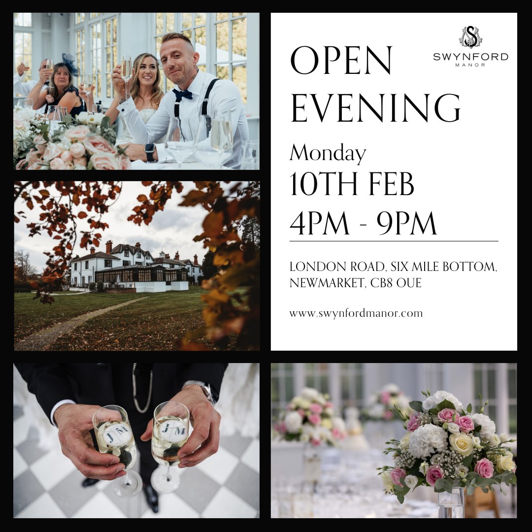 💍✨ An Evening of Enchantment Awaits ✨💍

Join us at Swynford Manor for a magical Open Evening on Monday, 10th February, from 4pm to 9pm. This is your chance to explore our elegant interiors and captivating gardens, all beautifully lit to showcase the romantic charm that makes