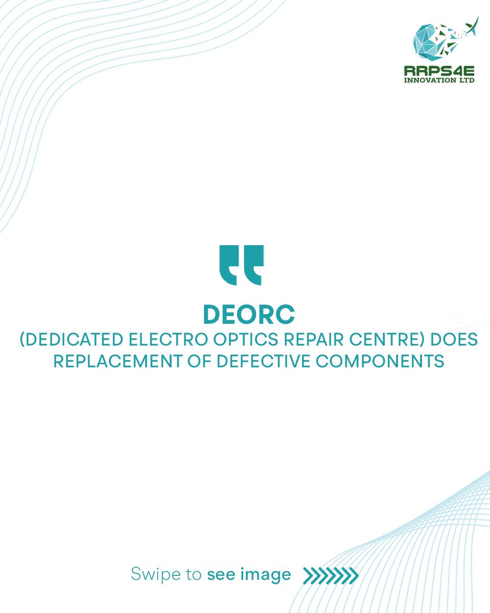 RRPS4E's tweet image. At DEORC (Dedicated Electro Optics Repair Centre), we specialize in replacing defective components to keep your electro-optic systems running at peak performance. Swipe to see how we bring precision to every repair!  
#DEORC #ElectroOpticSolutions #TechExcellence #RRPS4E #Defence