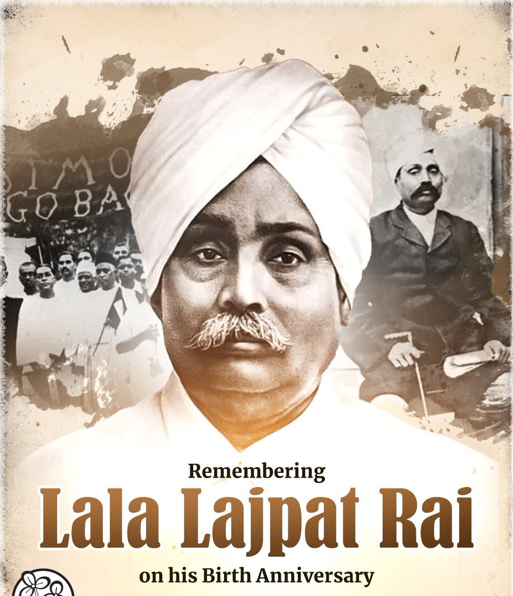 shankar_kmlpr's tweet photo. A fearless leader, freedom fighter, and a beacon of patriotism, Lala Lajpat Rai dedicated his life to India’s independence and inspired millions with his courage and vision. On his birth anniversary, let us honour his legacy and pledge to uphold the ideals he stood for. https://t.co/OKnqKzloAw