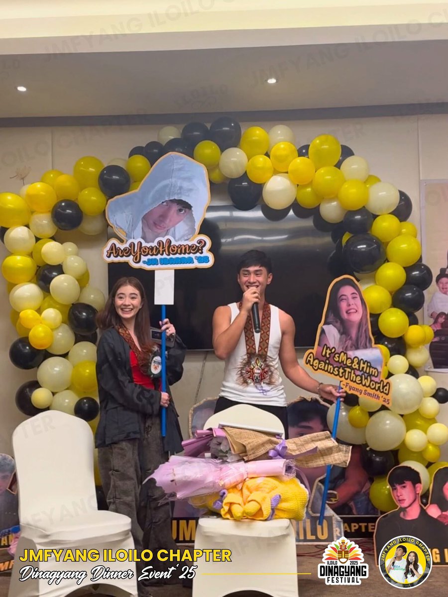 ElitesOfJmFyang's tweet photo. ✨ 𝗦𝘁𝗶𝗹𝗹 𝗼𝗻 𝗖𝗹𝗼𝘂𝗱 𝟵!  💛

We’re so excited to share with you a few snapshots from our 𝘂𝗻𝗳𝗼𝗿𝗴𝗲𝘁𝘁𝗮𝗯𝗹𝗲 𝗱𝗶𝗻𝗻𝗲𝗿 𝗲𝘃𝗲𝗻𝘁 𝘄𝗶𝘁𝗵 𝗝𝗠 𝗮𝗻𝗱 𝗙𝘆𝗮𝗻𝗴! What an amazing night it was—still in awe of the memories we created together. 🥰

A huge thank you to 𝗝𝗠 𝗮𝗻𝗱 𝗙𝘆𝗮𝗻𝗴 for taking the time to be with us despite their busy schedules. Your presence truly made the night unforgettable! 💖 We’d also like to give a special shoutout to Tita Myrna, Fyang’s wonderful mother, and to the family and friends of JM and Fyang, for gracing the event and adding so much joy and warmth to the evening.

This is just the beginning, Besties! Stay tuned for more photos from that magical night! 📸✨

#JMFYANG #JMFYANGIloiloChapter #JMIbarra #FyangSmith #SofiaSmith #PBBGen11 #KapamilyaCaravan #BidaKapamilya #Dinagyang #IloiloCity
