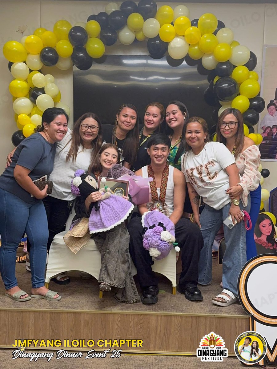 ElitesOfJmFyang's tweet photo. ✨ 𝗦𝘁𝗶𝗹𝗹 𝗼𝗻 𝗖𝗹𝗼𝘂𝗱 𝟵!  💛

We’re so excited to share with you a few snapshots from our 𝘂𝗻𝗳𝗼𝗿𝗴𝗲𝘁𝘁𝗮𝗯𝗹𝗲 𝗱𝗶𝗻𝗻𝗲𝗿 𝗲𝘃𝗲𝗻𝘁 𝘄𝗶𝘁𝗵 𝗝𝗠 𝗮𝗻𝗱 𝗙𝘆𝗮𝗻𝗴! What an amazing night it was—still in awe of the memories we created together. 🥰

A huge thank you to 𝗝𝗠 𝗮𝗻𝗱 𝗙𝘆𝗮𝗻𝗴 for taking the time to be with us despite their busy schedules. Your presence truly made the night unforgettable! 💖 We’d also like to give a special shoutout to Tita Myrna, Fyang’s wonderful mother, and to the family and friends of JM and Fyang, for gracing the event and adding so much joy and warmth to the evening.

This is just the beginning, Besties! Stay tuned for more photos from that magical night! 📸✨

#JMFYANG #JMFYANGIloiloChapter #JMIbarra #FyangSmith #SofiaSmith #PBBGen11 #KapamilyaCaravan #BidaKapamilya #Dinagyang #IloiloCity