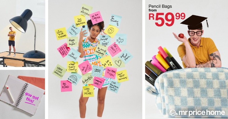 MrPriceHome's tweet photo. Dorm decor on a budget? No problem! ๐
Explore our selection of decor, furniture, and stationery to personalize your space. ๐๐๏ธ
#mrpricehome #campusessentials
Get R100 off your first Mr Price App purchase of R500 or more. Apply coupon code MRP100 at checkout. Tโs & Cโs apply.