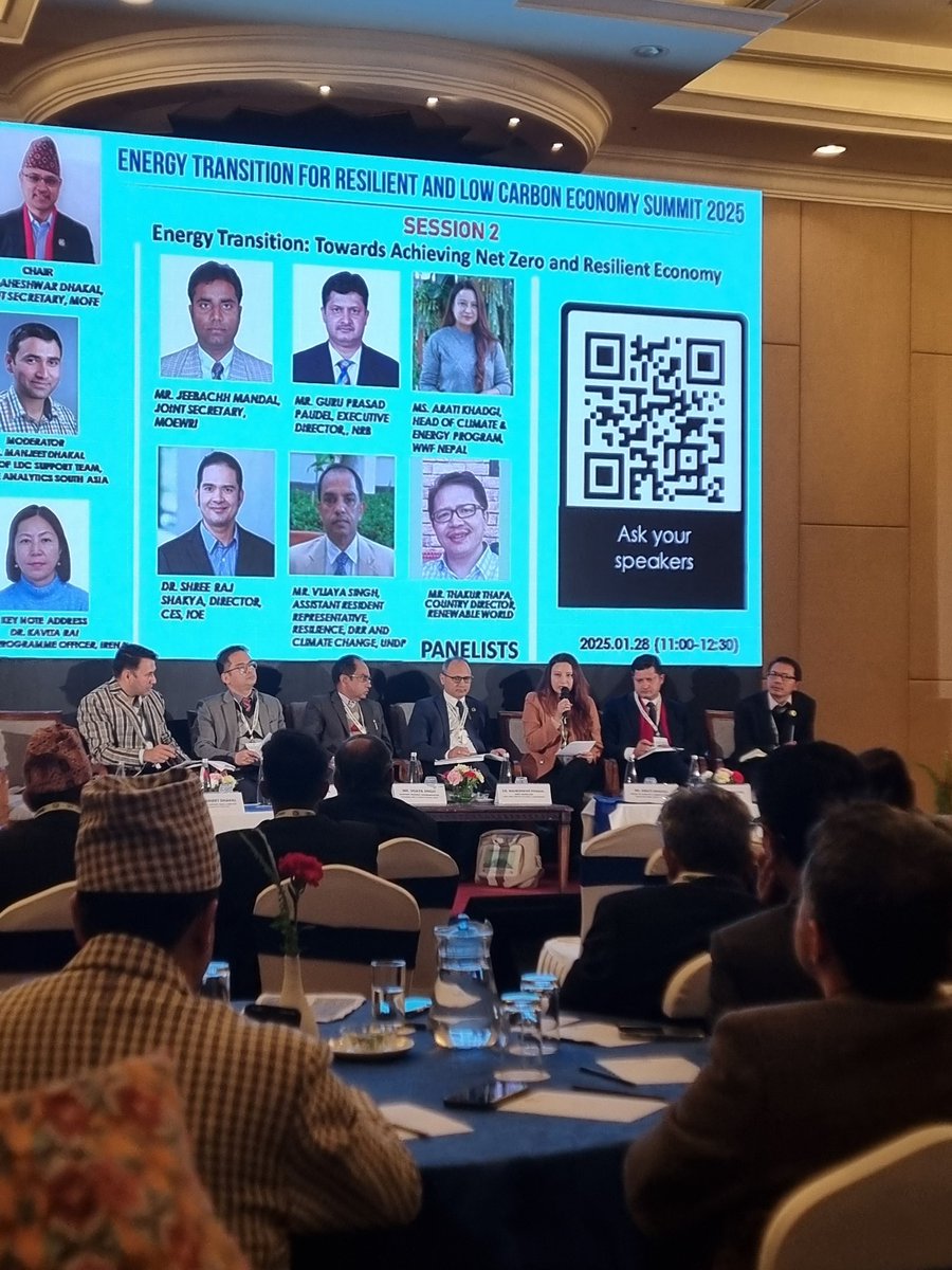 We are at the #EnergyTransition for resilient and low carbon economy summit 2025! 

Ms. Arati Khadgi, Head of Climate and Energy Unit, WWF Nepal is a panelist where she is discussing the current global context, what Nepal has been doing and what the next priorities need to be!