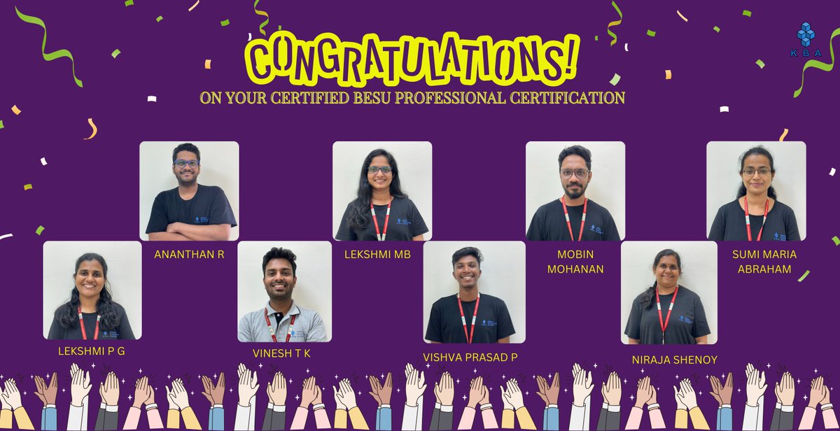 kbaiiitmk's tweet image. Congratulations Teammates on your Certified Besu Professional Certification!!! Here’s to more milestones, certifications, and collective growth ahead! 💪✨ #BlockchainExperts #CertifiedBesuProfessional #TeamKBA #BlockchainDevelopment #Ethereum #HyperledgerBesu #ProudMomen