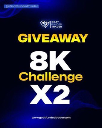 Covenanttrader1's tweet photo. GIVEAWAY🎉

🔵1x $15k and 2x $8k accounts giveaway

How to win?
Follow these simple steps

🥷 Follow @covenanttrader1 @CTFXGROUP @GoatFunded @pips_daily @ITG_IO @Kelvintalent_
 
🥷Like and share this post

🥷 Tag 3 trader friends only

🥷 Be active on this page 

Winners to be announced soon.

Good luck 👍
