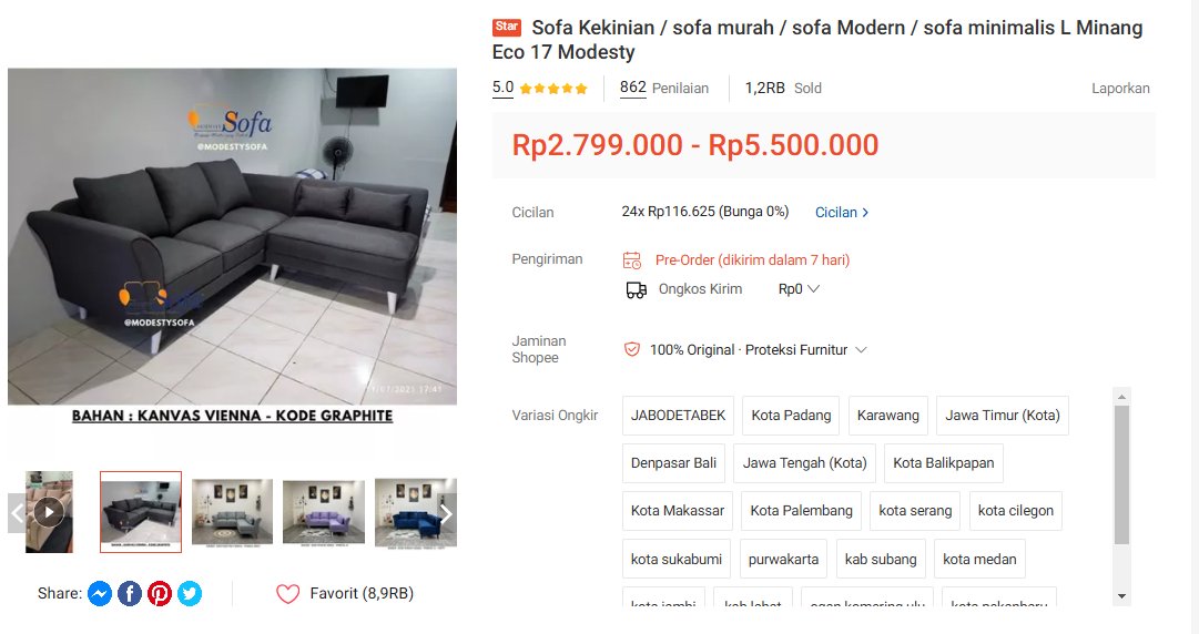 Fzazizu's tweet photo. sofa L minimalis 

Link: https://t.co/laQXxoAgF9

#fyp #affiliate #shopee #viral #furnituredesign https://t.co/VmAuv7Nbws