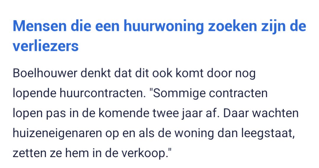De titel doet wat anders vermoeden. Maar middeninkomens die afhankelijk zijn van een huurwoning zijn compleet de klos....
nu.nl/economie/63437…