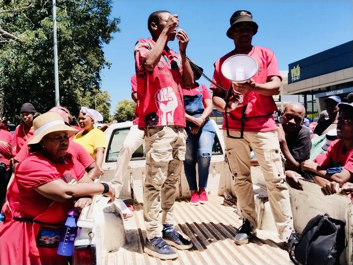 EFF_FreeState's tweet photo. ♦️IN PICTURES♦️

The Regional Leadership of Thabo Mofutsanyana led by the chairperson, Fighter @MohauMolwele and the Regional Secretary, Fighter Themba Maseko together with solid Ground Forces of Nketoana Subregion picketing against the scourge of Gender Based Violence that is terrorising the community and tearing apart families.

GBV is a societal ill that must be fought harshly to create a safe living environment for women and children.

#EndGBV