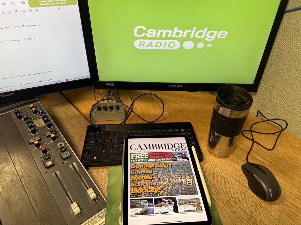 Julian Clover (@julianclover) on Twitter photo Good Morning! On Tuesday’s Cambridge Breakfast, A new Addenbrooke's Hospital study's looking into why some people with advanced forms of cancer live much longer than expected; Cambuskers back on the Streets, top tunes and the Inch. <a href="/CambridgeRadio/">Cambridge Radio</a> from 7. Good Morning! On Tuesday’s Cambridge Breakfast, A new Addenbrooke's Hospital study's looking into why some people with advanced forms of cancer live much longer than expected; Cambuskers back on the Streets, top tunes and the Inch. <a href="/CambridgeRadio/">Cambridge Radio</a> from 7.