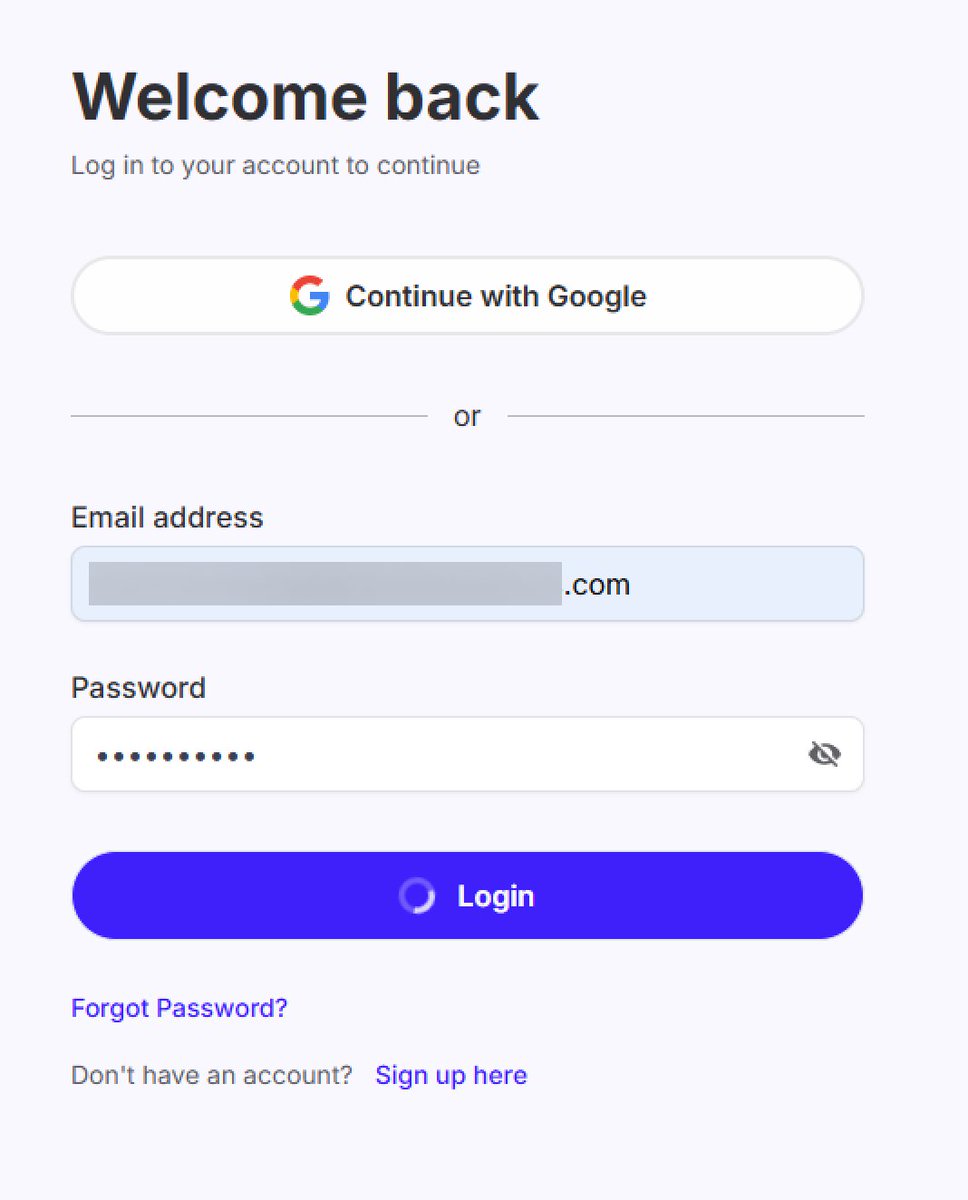 TRAXHAHA's tweet photo. Hey @uxpilotai  your manual login system seems to be broken. The 'Login' button doesn’t work. plz you check this out? Thanks! https://t.co/LapnmGHUKk