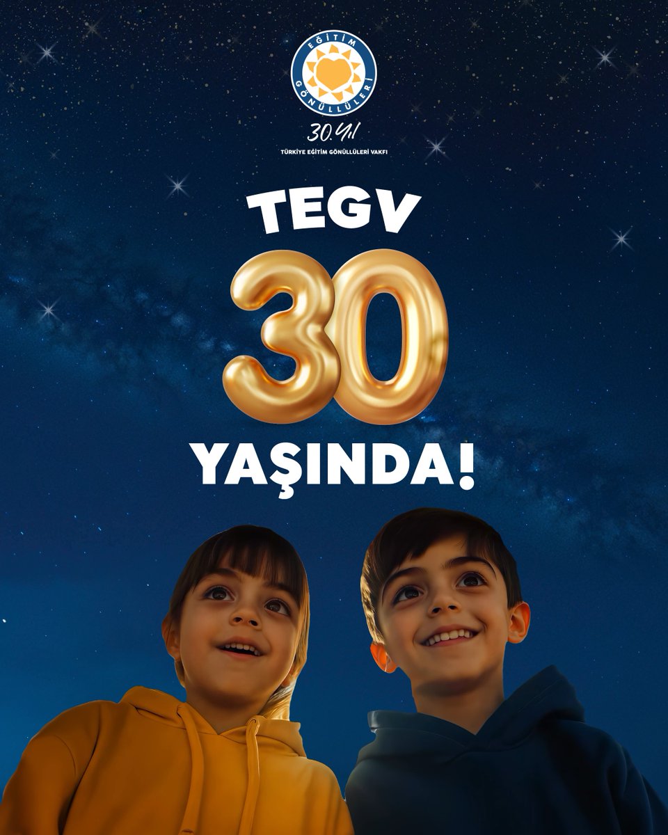 30 yıldır çocuklarımızı nitelikli eğitimin gücüyle geleceğe hazırlıyor; yarınları daha aydınlık, hayalleri daha büyük olsun diye yollarına ışık tutuyoruz. 💛
TEGV’de her çocuğun geleceğe umutla bakması için gönüllülerimizin ve bağışçılarımızın desteğiyle tam
