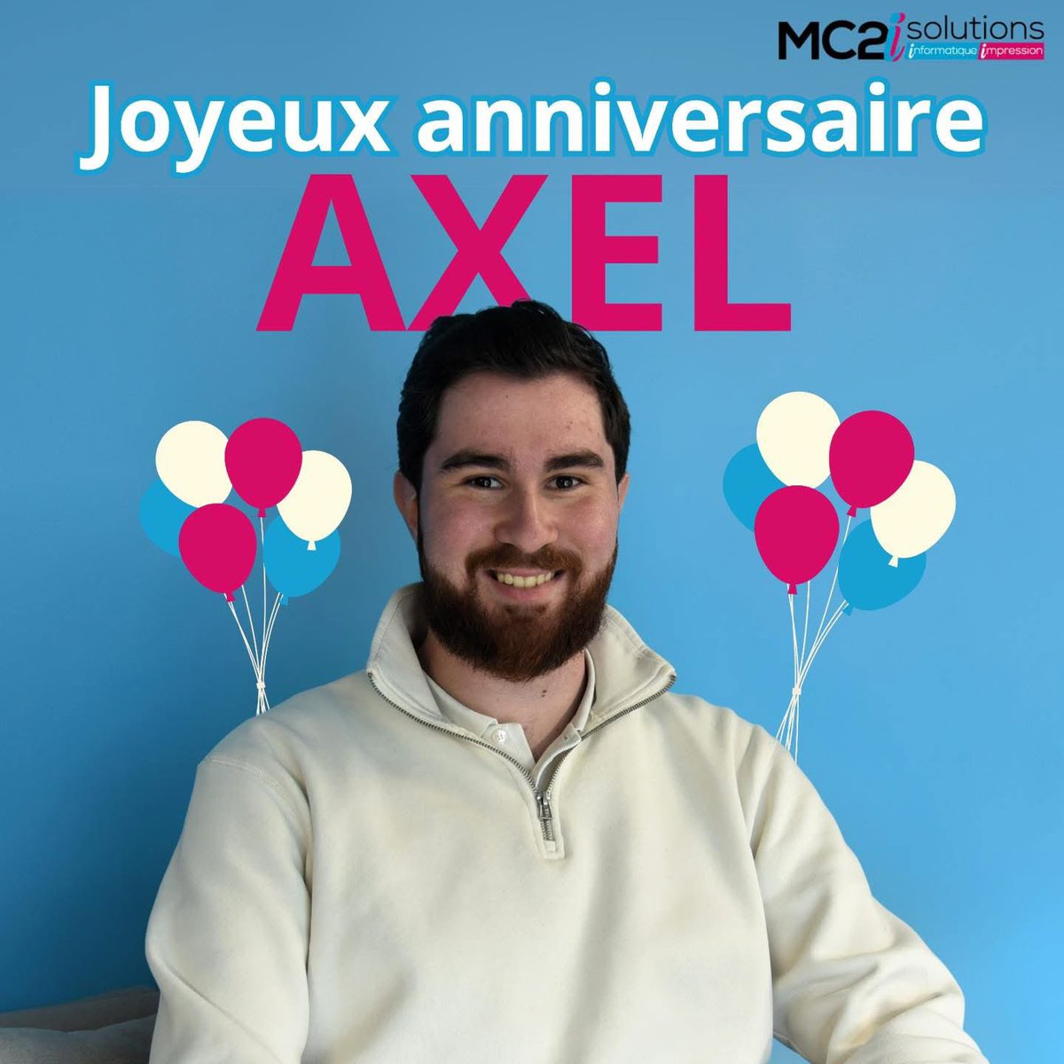 mc2i_solutions's tweet image. [Anniversaire] 🎂 

Joyeux anniversaire à Axel fraîchement arrivé chez MC2I  🎁 🎂.

#anniversaire #MC2ISolutions #TeamMC2I #Numérique #Informatique #Impression #AndrézieuxBouthéon
