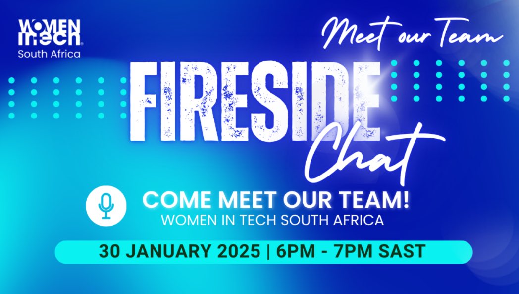 WomenInTech_SA's tweet photo. ⭐️Join Us for a Fireside Chat with Women in Tech South Africa⭐️
Are you passionate about empowering women and girls in STEAM (Science, Technology, Engineering, Arts, and Mathematics)?
We invite you to our Fireside Chat on 30th January 2025 at 6 PM SAST
#FiresideChat #WITSA https://t.co/z85DumCMIE