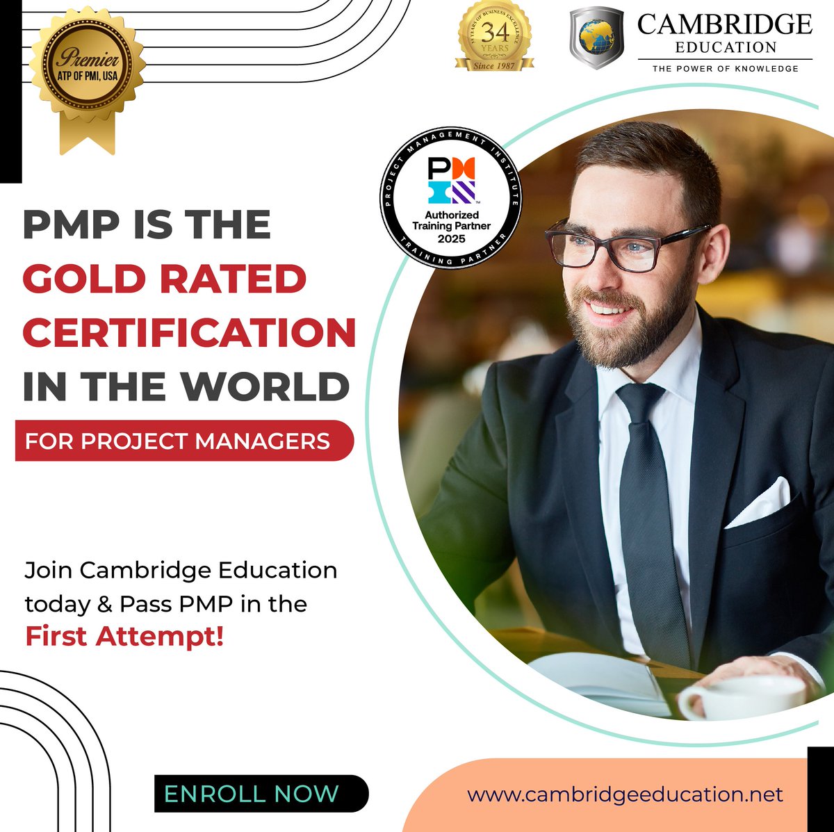 cambridgeeduins's tweet photo. 🚀𝐄𝐱𝐜𝐢𝐭𝐢𝐧𝐠 𝐀𝐧𝐧𝐨𝐮𝐧𝐜𝐞𝐦𝐞𝐧𝐭!🚀
📢 𝐂𝐚𝐦𝐛𝐫𝐢𝐝𝐠𝐞 𝐏𝐌𝐏 𝐅𝐚𝐬𝐭 𝐓𝐫𝐚𝐜𝐤 Bootcamp is coming to 𝐃𝐮𝐛𝐚𝐢, 𝐔𝐀𝐄!
🗓 𝐃𝐚𝐭𝐞𝐬: 𝟏𝟕𝐭𝐡-𝟐𝟏𝐬𝐭 𝐅𝐞𝐛𝐫𝐮𝐚𝐫𝐲 𝟐𝟎𝟐𝟓

💡 For inquiries:
 Visit: https://t.co/Y8gIfjd32j

#PMPWorkshop #FastTrackTraining https://t.co/mHYb17ReCR