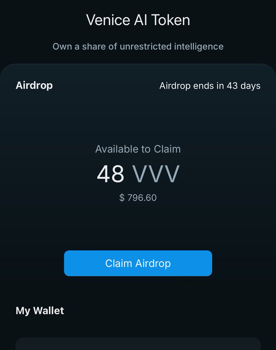 咦？咋我也有 $VVV ，空投给我几个钱包
这个VVV啥来历呀？怎么直接上了coinbase了？不过谢谢 $VVV 新年大红包🥰开心 

在base买过ai的可以查查空投资格

欧意web3钱包可以查看，右下角发现页面
网站：venice.ai/token

没有欧意可以下载一个，财富密码多多