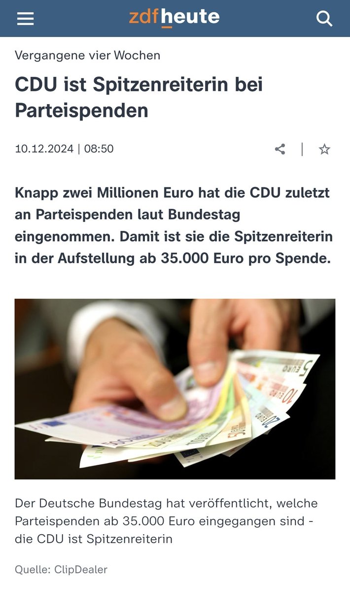 Delwer60's tweet photo. @IlkoKowalczuk So viel Gratismut ist beeindruckend. 
Ist nicht die CDU Spitzenreiter beim Spenden einsammeln. Wer da wohl alles gespendet hat. Also Sachen gibt's 🤔 https://t.co/kYRjW29gW1