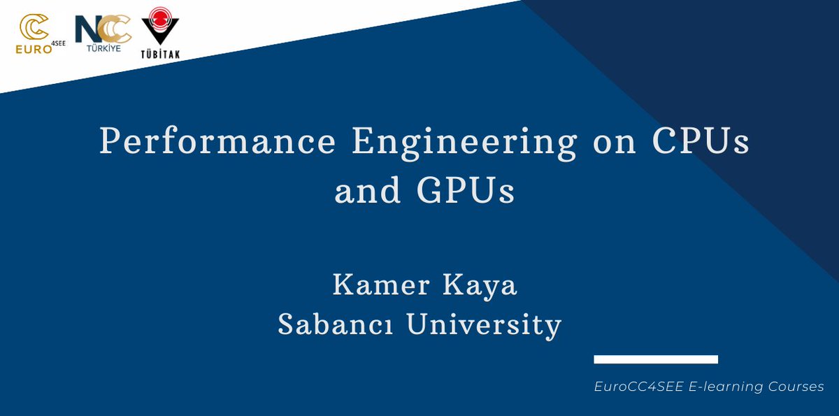 Explore the new e-learning course by NCC Türkiye: Performance Engineering on CPUs and GPUs

Free and open to everyone!

Start learning now: acikders.ulakbim.gov.tr/course/view.ph…