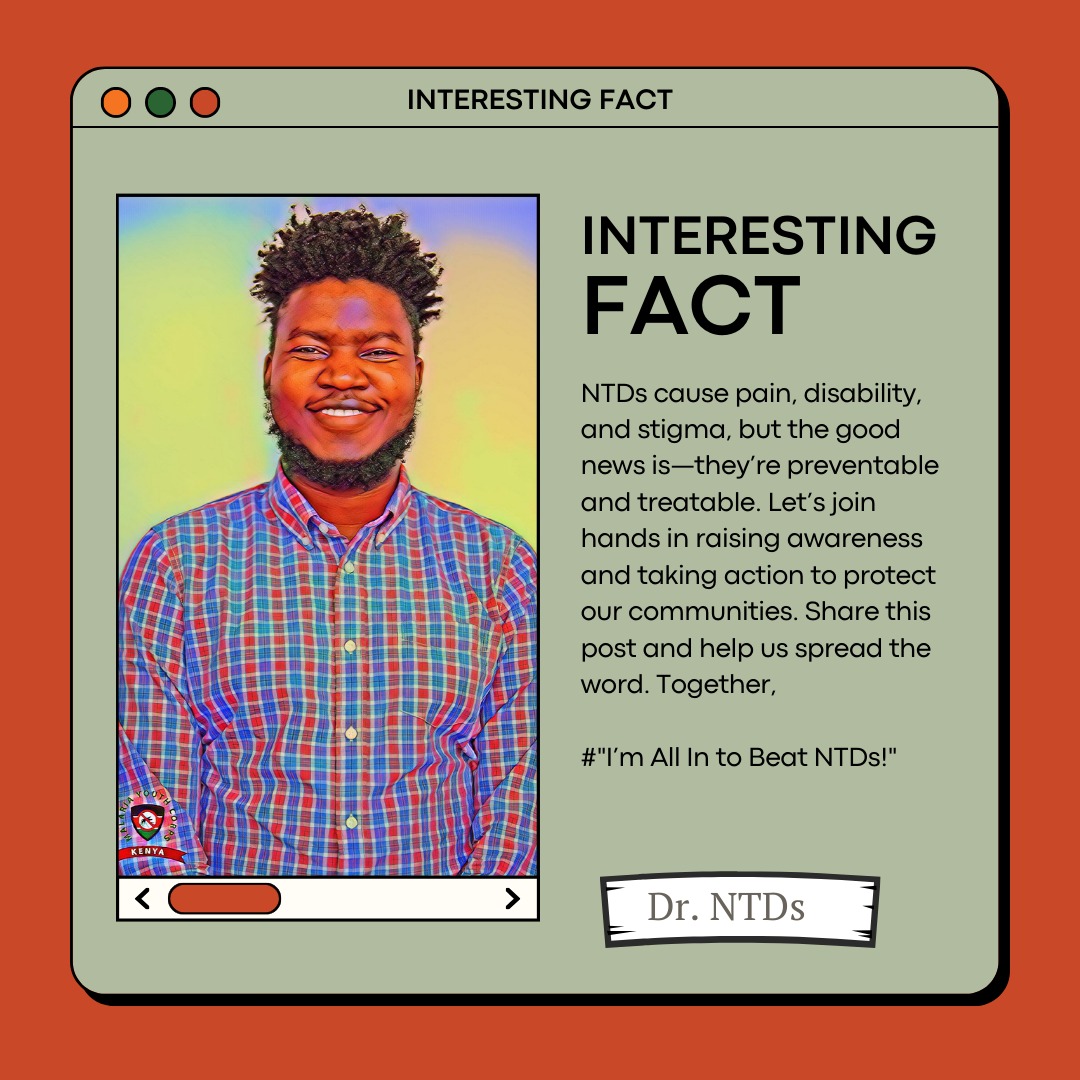 MalariaYouthKE's tweet photo. Introducing Dr. NTDs – your trusted ally in the fight against Neglected Tropical Diseases! Let’s break down the facts, spark change, and empower communities for a healthier future. Ready for the intresting Facts? #EndNTDs https://t.co/SrX06Yued1
