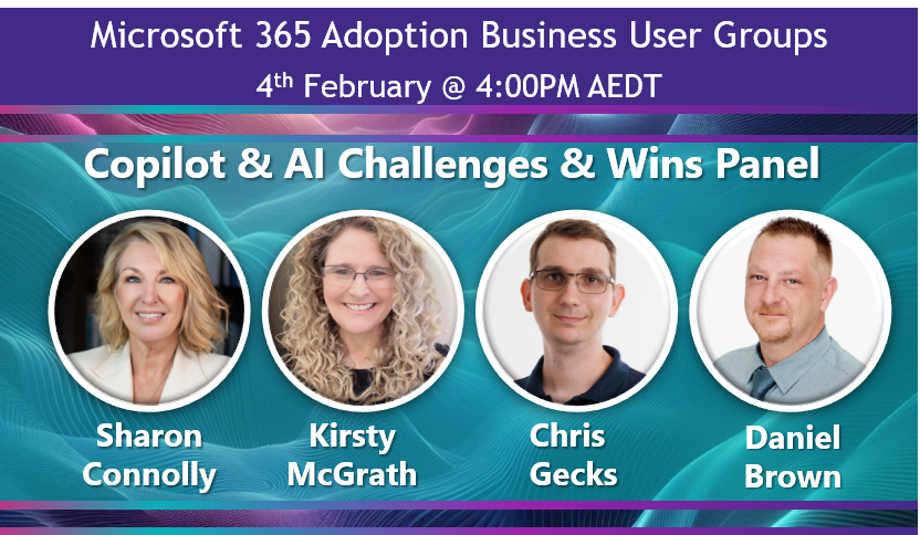 Kicking off the new year with a twist...back to Hybrid! Surprises are coming... Join us <a href="/MSFTReactor/">Microsoft Reactor</a> Sydney 4pm or online aka.ms/M365UG Feb 4th w/ <a href="/SharonConnolly/">Sharon Connolly</a>, <a href="/ChrisGecks/">Chris Gecks</a>, <a href="/DanielBrownAU/">DanielBrownAU</a> &amp; <a href="/KirstyMcGrath13/">Kirsty</a> for a jam packed #MicrosoftCopilot Panel Discussion