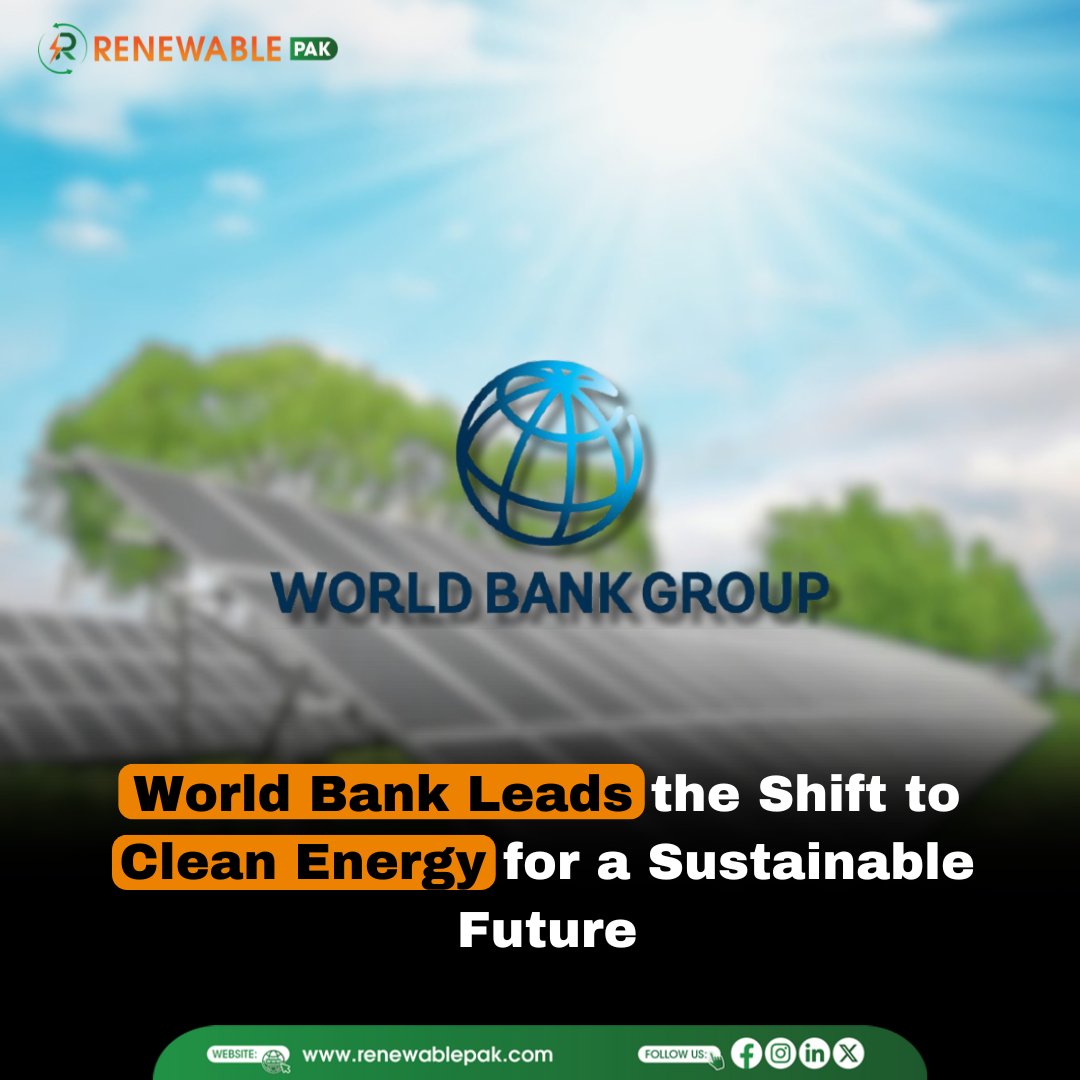 RenewablePak's tweet photo. The transition to clean, renewable energy—while enhancing efficiency and phasing out fossil fuels—is key to tackling climate change, stabilizing energy prices, and reducing costs.
The @WorldBank and its partners are driving this transformation by #ReThinkingEnergy, promoting sustainable solutions for a greener and more resilient future.
#RenewableEnergy #Sustainability #CleanEnergy #ClimateAction #renewablepak