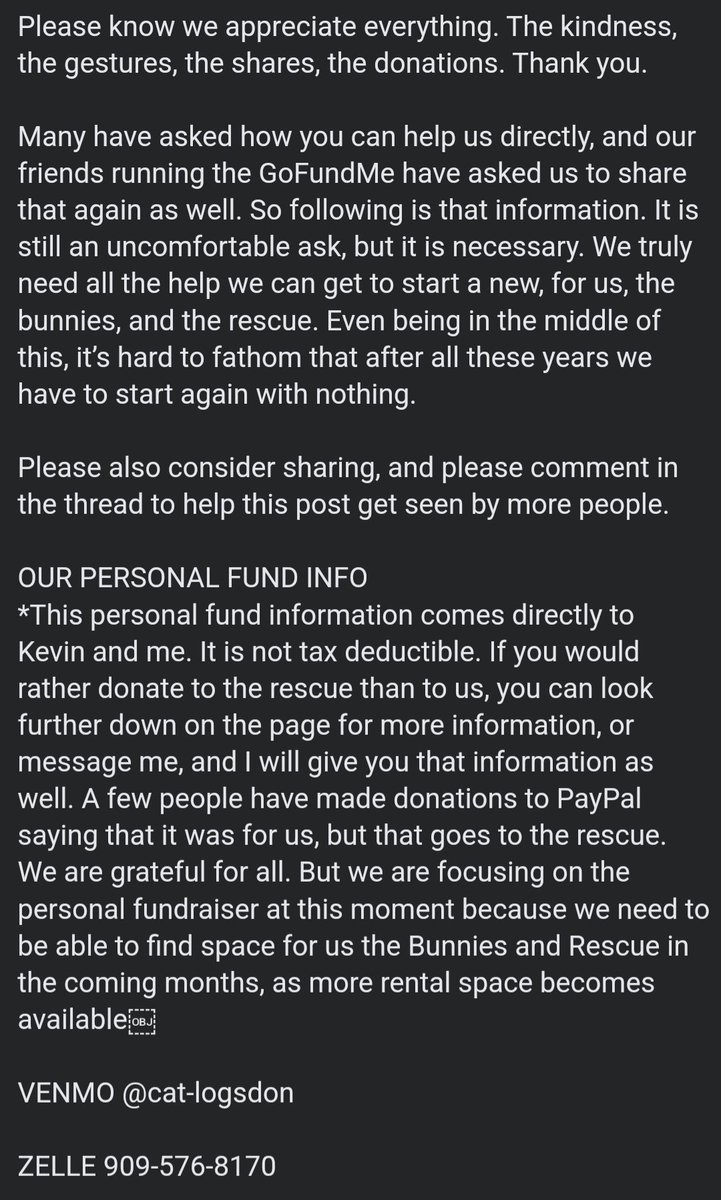 moatybuns's tweet image. ❤️‍🩹🐇 An update/reminder about Zooh Corner 🐇❤️‍🩹

I'm hoping we can help reach their GoFundMe goal - or even exceed it!! They are not expecting much from FEMA &amp;amp; are worried about finding a new home for them &amp;amp; the bunnies.

Please donate &amp;amp; share - links in quote tweet 👇