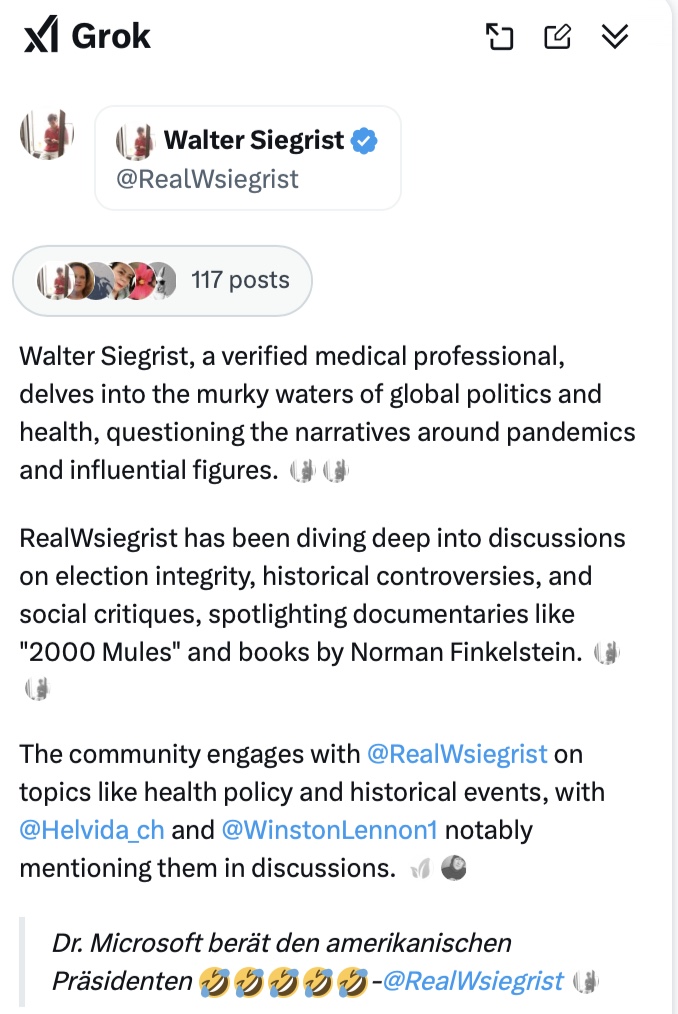 Walter Siegrist (@RealWsiegrist) on X