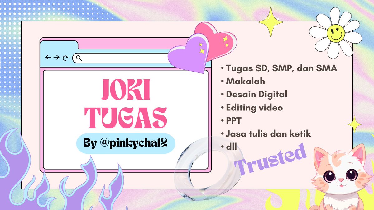 CHA 😺 joki tugas & desain ᰔᩚ tweet media