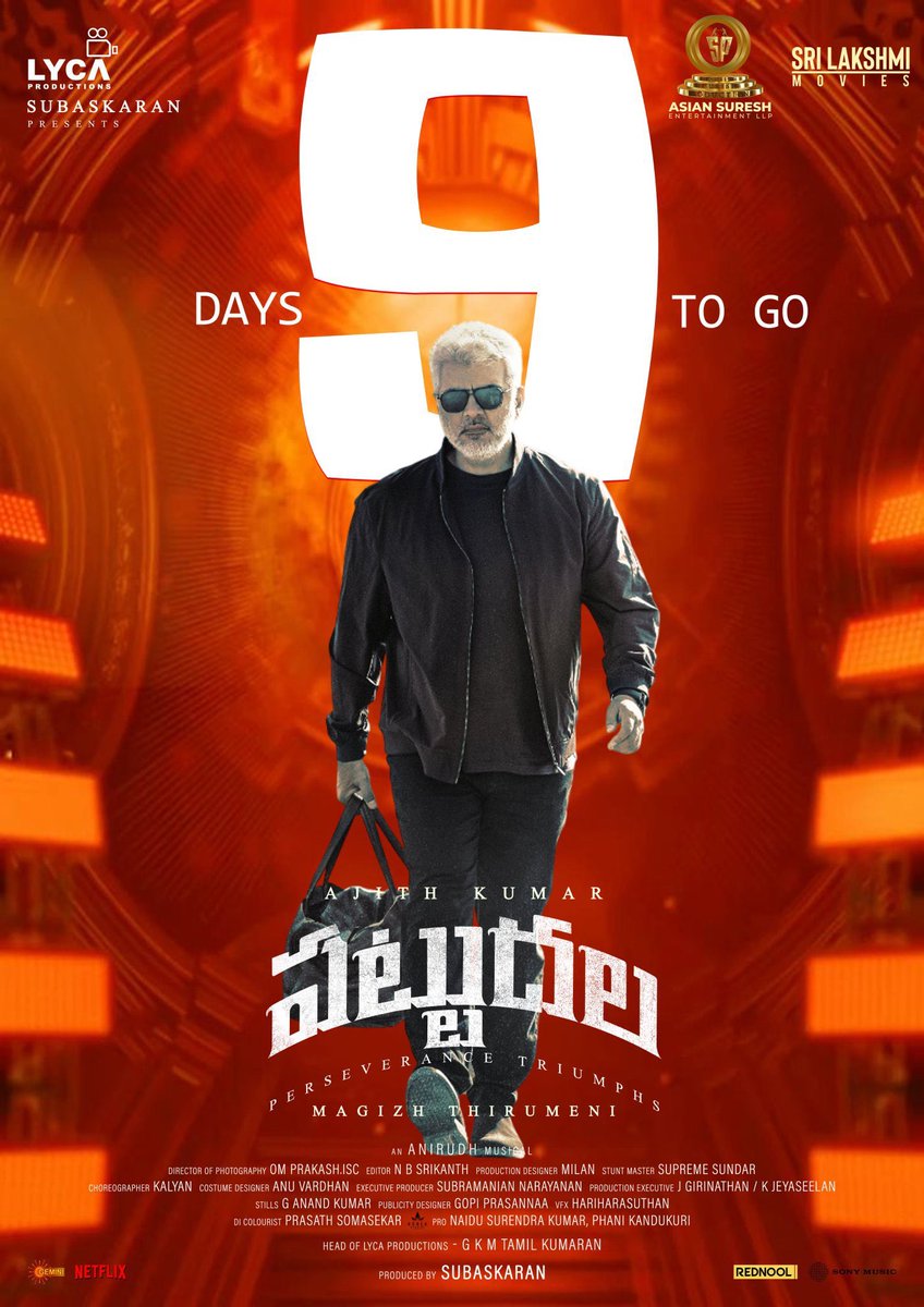 #Pattudala #VidaaMuyarchi 9 days to go💥 
#AjithKumar