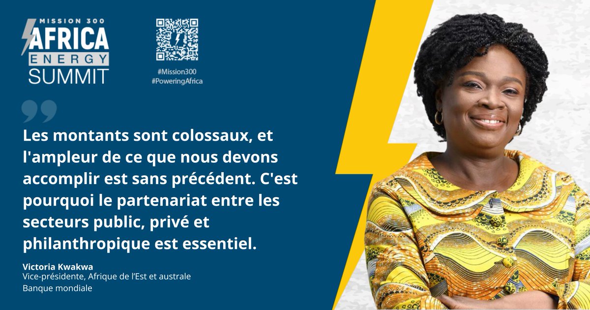 Au Sommet Africain sur l'Énergie #Mission300, nous rassemblons les efforts des gouvernements, du secteur privé et des organisations philanthropiques pour répondre aux vastes besoins énergétiques de l'Afrique. 

Pour en savoir plus➡️wrld.bg/vJng50UNTNY #PoweringAfrica