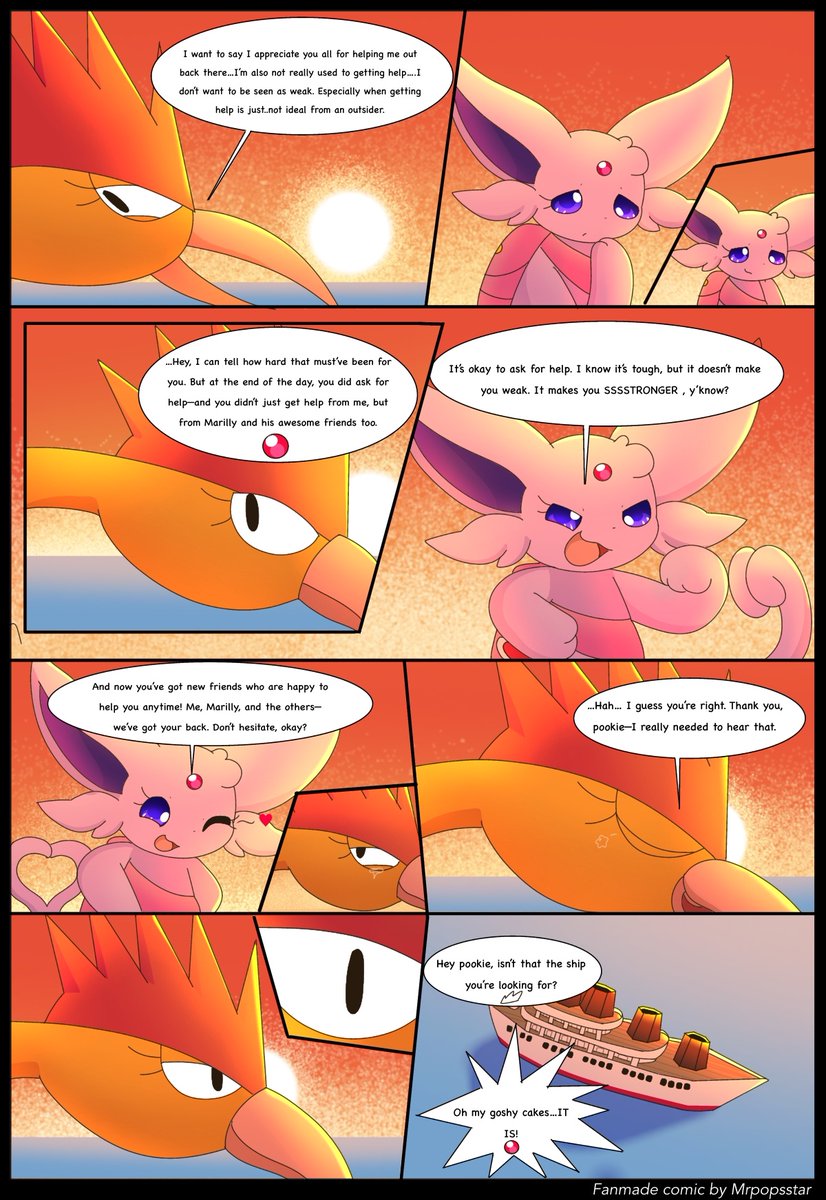 Thebrionneartis's tweet photo. ES Chapter 5.1 page 21

#eeveelutionsquad #espeon #pokemon #fearow https://t.co/TSKwovNhyc
