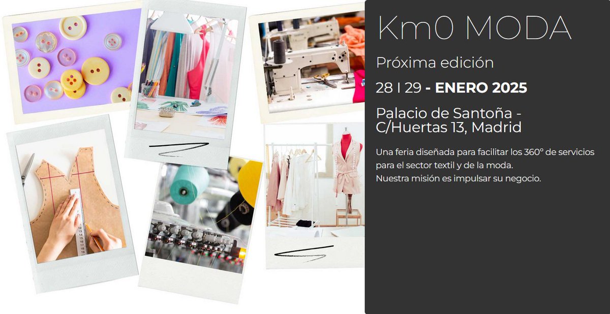 Lineamadrid's tweet photo. Facilitando los 360º de servicios para el sector textil y de la #moda 👗.
«Feria Km0 Moda» en el Palacio de Santoña.
👉 https://t.co/uPaqaPxFs5
#KM0Moda
@M_C_D_Moda https://t.co/jo45cqMzmu