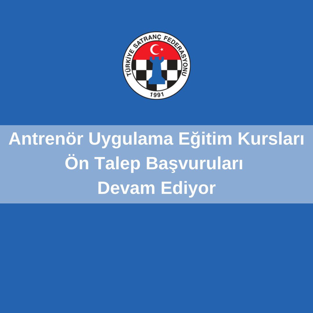 Antrenör Uygulama Eğitim Kursları ön talep başvuruları devam ediyor. Detaylı bilgi için sitemizi ziyaret edebilirsiniz.