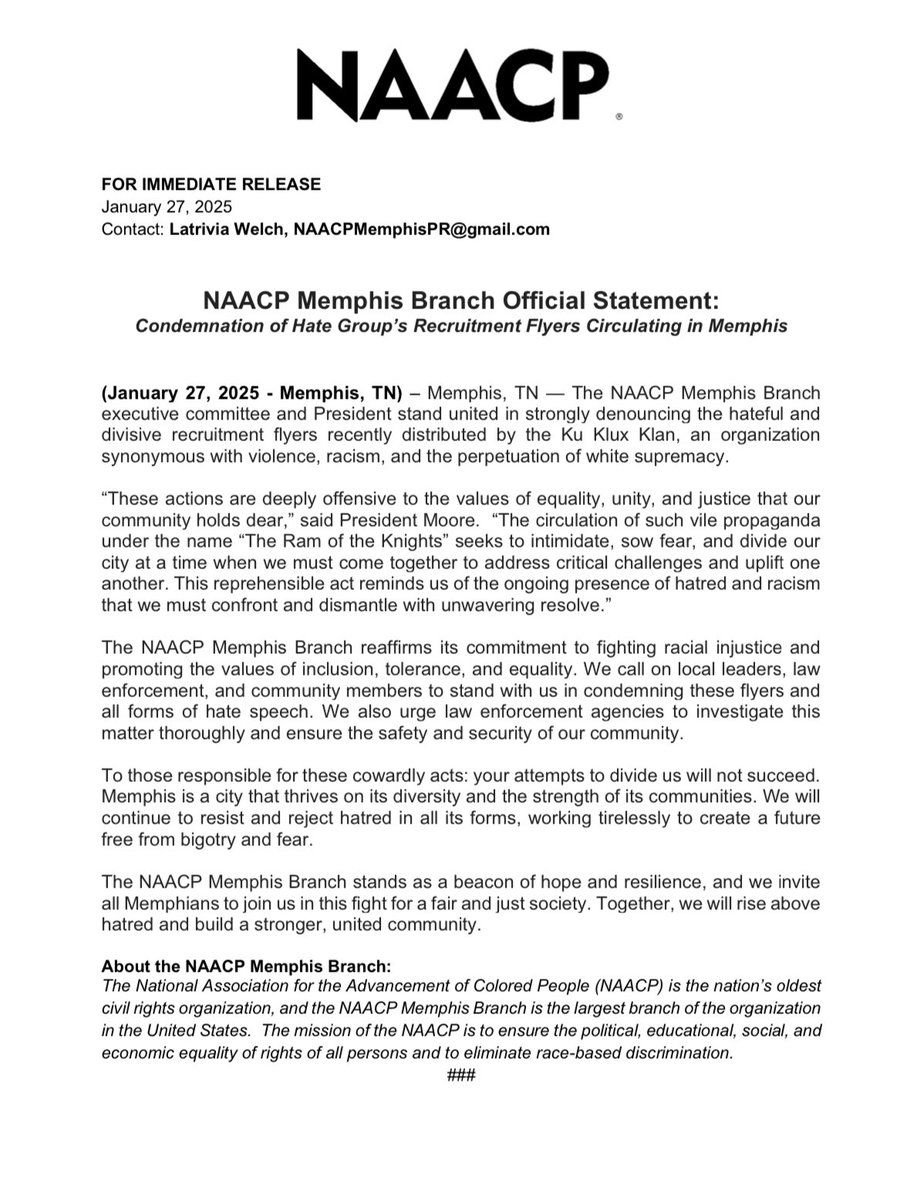 Read our official statement regarding the distribution of recruitment flyers by a hate group.