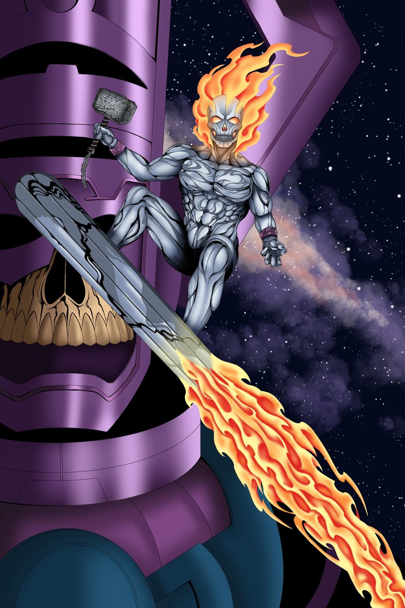 KClosedoor's tweet photo. Thor The Cosmic scourger.
#WhatIf
#art #fanart  
#Marvel https://t.co/EPgV8dzqEn