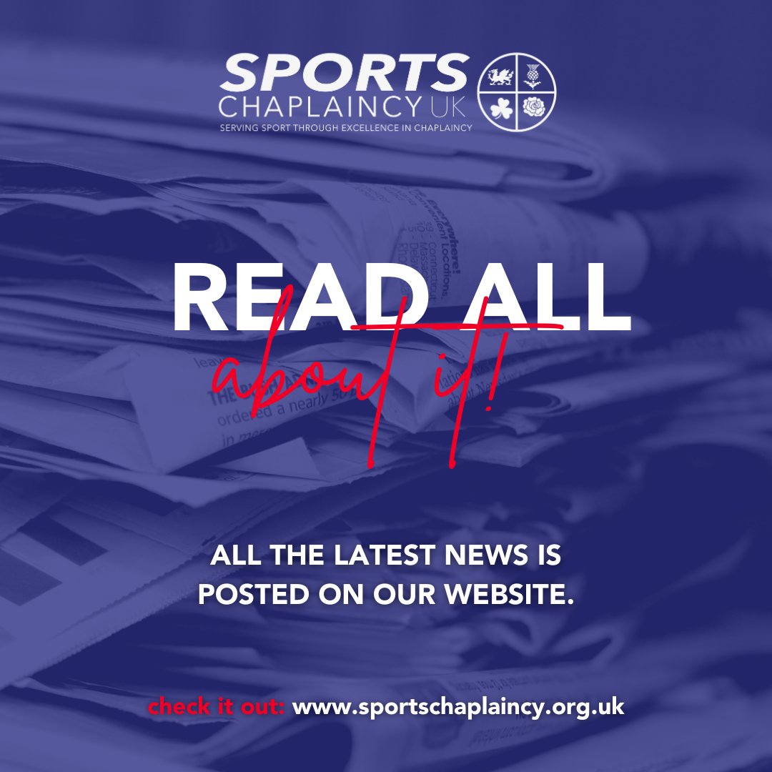 Our latest newsletter will be hitting your inbox soon. Inside will be stories, inspiration, prayer points and more information about everything Sports Chaplaincy for you to know! Don’t miss out - you can sign up now to receive our emails - go to our website and sign up today!
