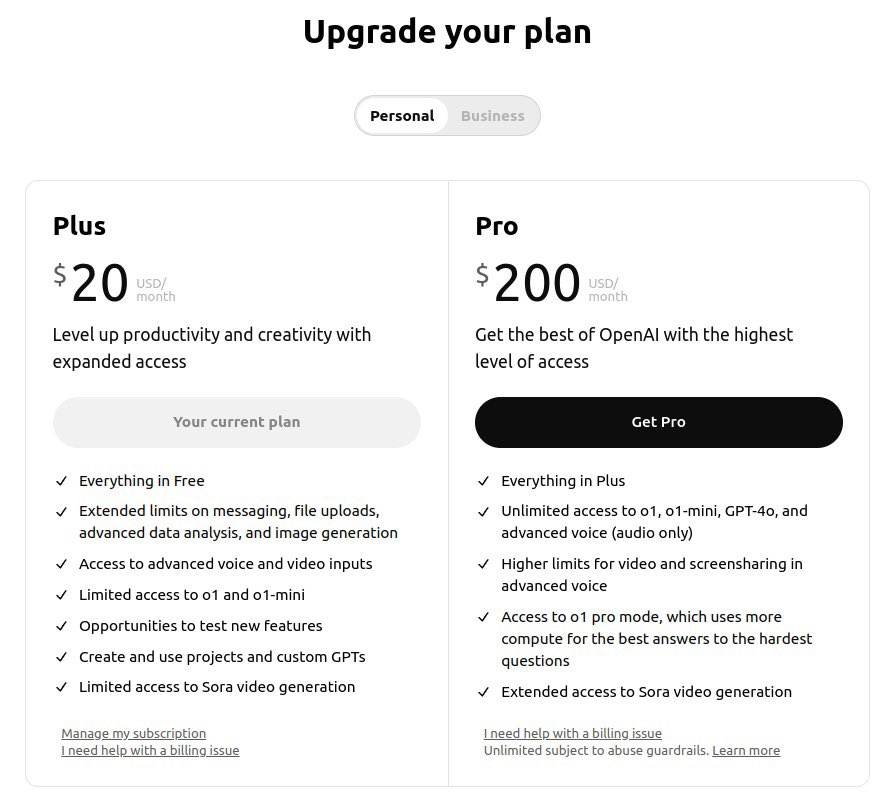 ديب سيك خرب عليهم فكرة ال200 دولار من OpenAI. شكل حتى ال20 دولار بتقل قريب.