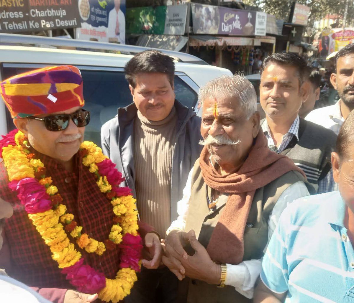 jogeshwarg's tweet image. #पाली #देसूरी पहुंचने पर देवतुल्य स्नेहीजनों कार्यकर्ताओं द्वारा किए गए आत्मीय स्वागत एवं अभिनंदन हेतु आप सभी का हृदयतल से आभार।
#pali #desuri