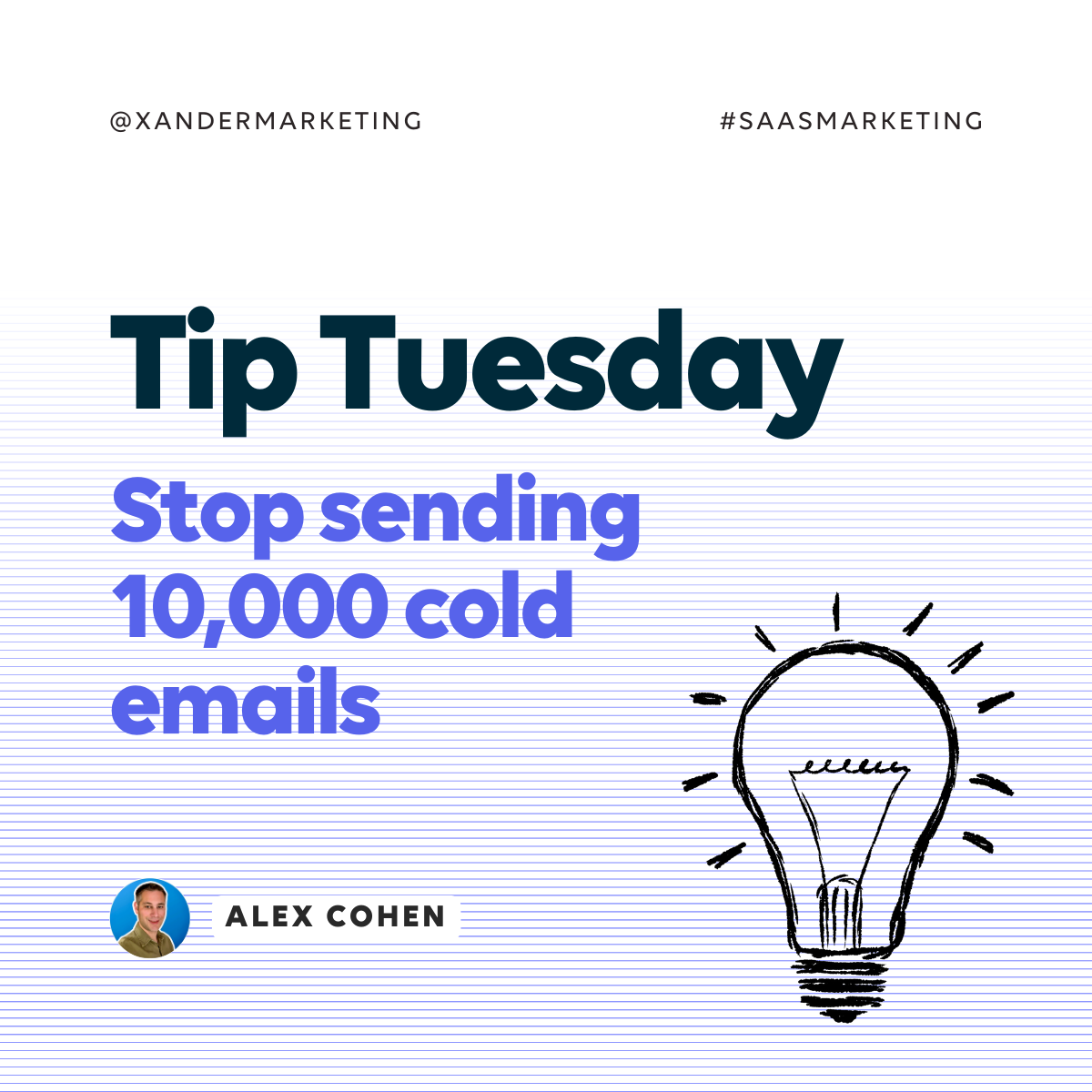 💡 Tip Tuesday: Stop sending 10k cold emails.
Send 100 perfect ones instead.

The winning formula:
🎯 Research their tech stack &amp; growth stage
✍️ Personalise around specific pain points
📈 Test, learn, refine with small batches

Quality > Quantity in 2025.

#SaaS #LeadGeneration