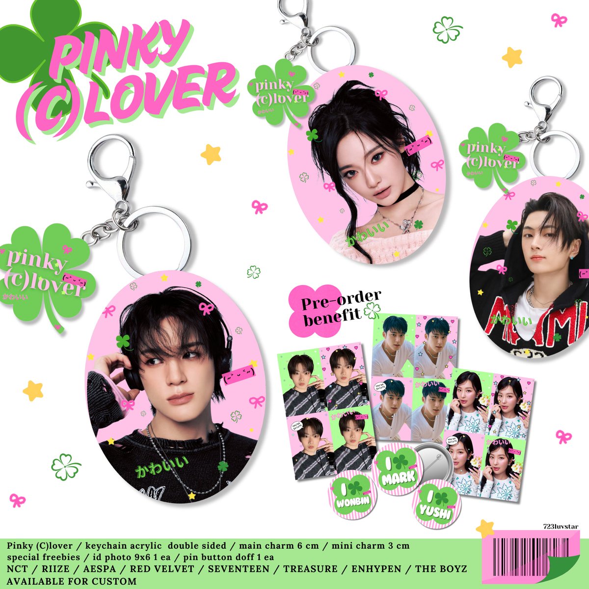 ꒰ rt &amp; likes are very appreciated!⁠ ꒱

𝐏𝐑𝐄-𝐎𝐑𝐃𝐄𝐑 𝐊𝐄𝐘𝐂𝐇𝐀𝐈𝐍
𝐏𝐈𝐍𝐊𝐘 (𝐂)𝐋𝐎𝐕𝐄𝐑 🎀☘️

⭑ PO Period: 28/01 - 06/02
⭑ IDR 32k | DP 20k
⭑ FREE CUSTOM

Pre-Order Here! forms.gle/R3H7GWfLzydVGq…

WW GO please dm🩷