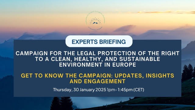 duycks's tweet photo. 🗣️⚖️🌱the Campaign for the Right to a Healthy Environment in Europe is at decisive moment as the🇪🇺@CoE 46 Member States are considering whether to move forward this year with the opening of negotiations towards a legally binding instrument!
Join us this week to hear more 👇(1/2) https://t.co/WknzRpkl2J