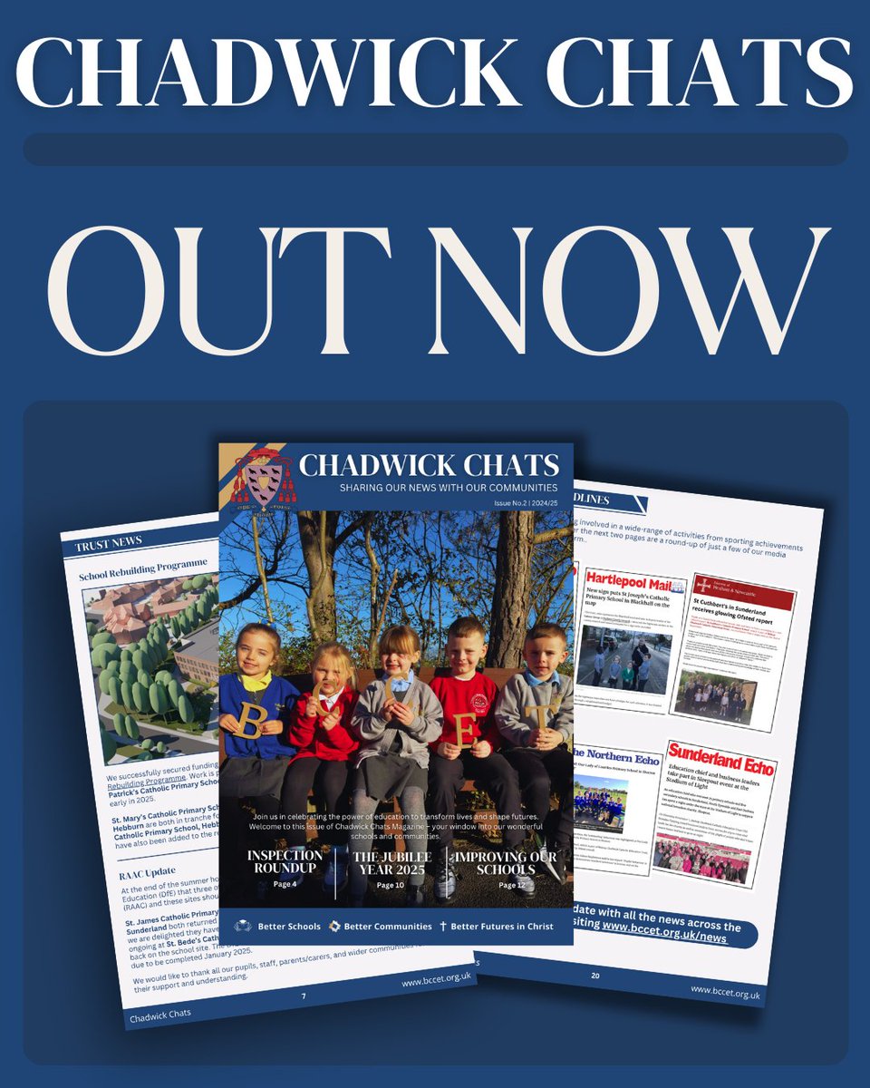 Chadwick Champions - sharing our news with our communities. JUST DROPPED! The latest issue of our stakeholder magazine Chadwick Chats - find out about the importance of collaboration across our Trust
bccet.org.uk/wp-content/upl…
