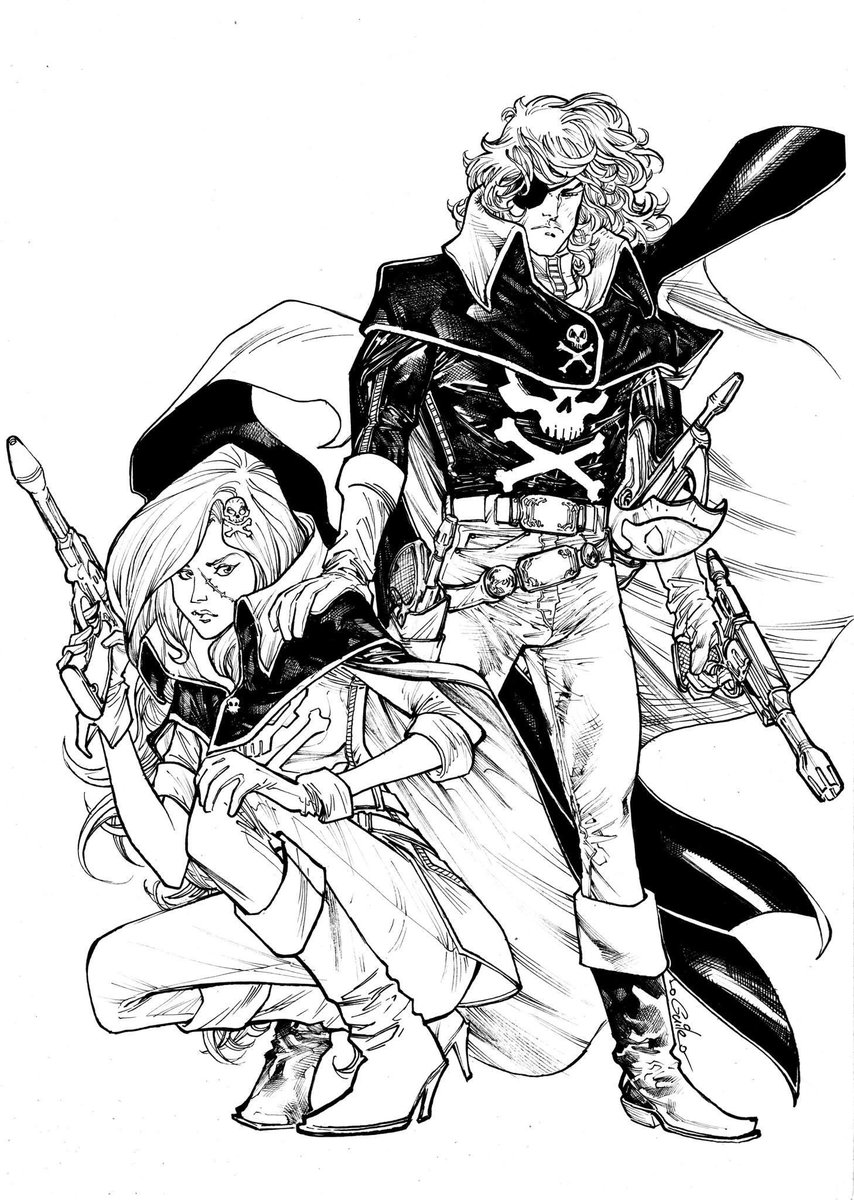 Leiji Matsumoto’s Queen Emeraldas and Captain Harlock…