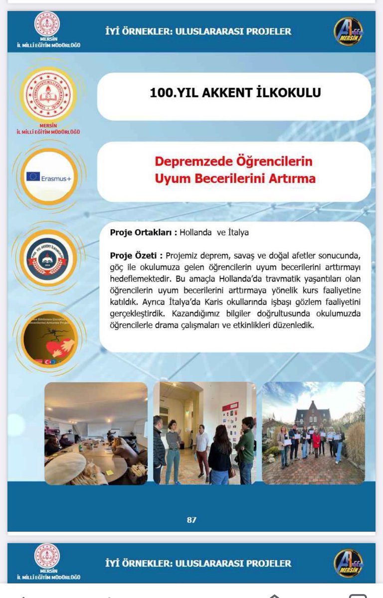 Akkent100's tweet photo. Okulumuzda yürütmekte olduğumuz 2 Erasmus+ projemiz Mersin Mem Ar-Ge Bültende İyi Örnekler’de yerini aldı.@fazilet_durmus @MersinMEM @yenisehirmem_33 @ulusalajans https://t.co/1JN27jcKGV