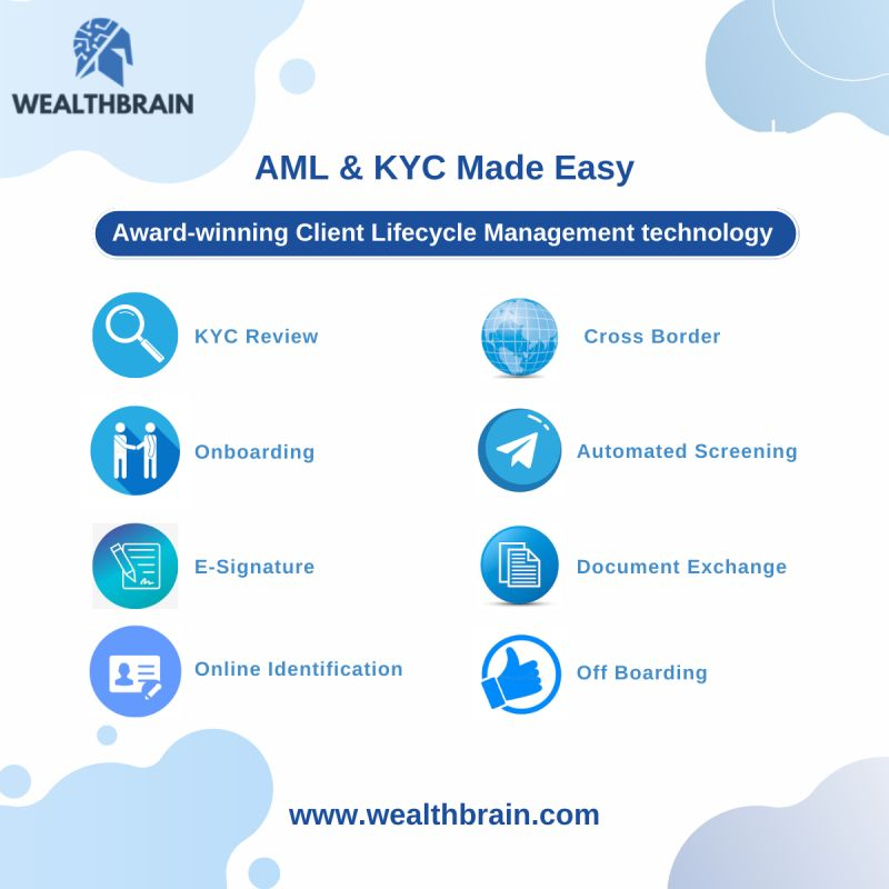 WealthBrain_'s tweet photo. 🌍 Simplify AML &amp; KYC Compliance with WealthBrain!

Managing client onboarding, KYC reviews, and regulatory compliance doesn't have to be complex. Our award-winning Client Lifecycle Management technology streamlines the process. https://t.co/HmXbVWydd3 https://t.co/wusOV16i2U