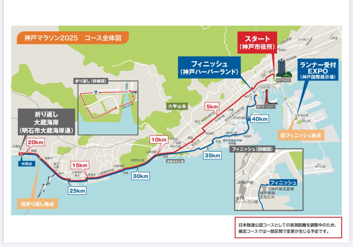 神戸マラソン新コースええなーー